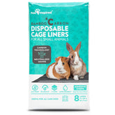 Paw Inspired 8-count disposable guinea pig cage liners pack for odor control and hygiene.