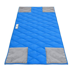 Paw Inspired PopCorner guinea pig cage liner blue full layout shows a clean, ready-to-use habitat.