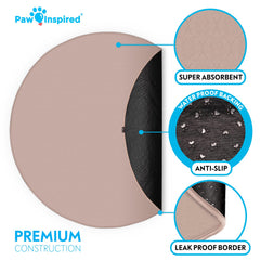 Paw Inspired round pad in car shows travel-protection for accidents