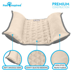 Paw Inspired Snuggle Bunny Bed Sweep-EZ fleece closeup, easy fur and hay cleaning.