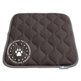 Paw Inspired crate mat gray top view offers plush comfort for quiet naps