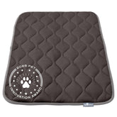 Paw Inspired crate mat gray top view emphasizes plush comfort for daily naps