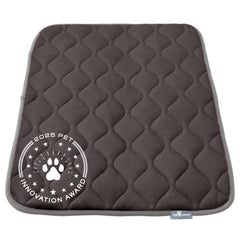 Paw Inspired crate mat gray top view emphasizes plush comfort for daily naps