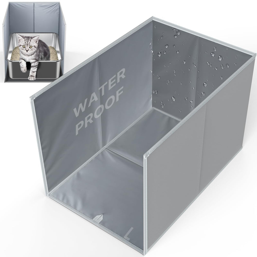 Paw Libero foldable cat litter box enclosure with open top for easy cleaning.