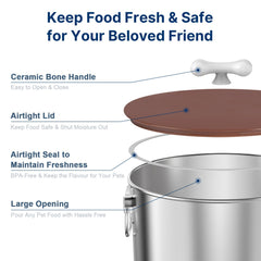 Paw Libero stainless steel body clean design resists stains and odors