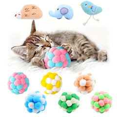 Paw Paw Babe 9 Pcs Cat Balls Plush Ball 01: soft bounce promotes active indoor play.