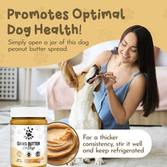 PAW POWER Dawg Butter jar-spoon-serve — easy medicine-time helper and tasty distraction.