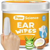 Paw Science ear wipes package for quick at-home ear care
