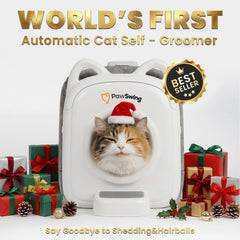 PawSwing self-cleaning brush demonstrates easy fur removal after grooming sessions.