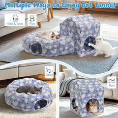 Pawaboo cat donut tube invites exploration and safe napping mid-play.