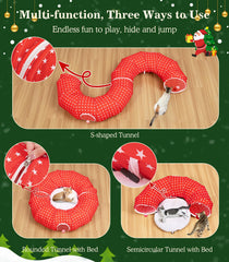 Pawaboo cat tunnel bells add charming noise for curious cats during exploration.