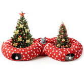 Pawaboo Christmas cat tunnel bed donut – roomy hideout for indoor cats