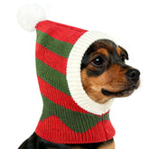 Pawaboo Christmas Pet Hat front view on a small dog for festive photos