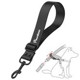 Pawaboo dog car seatbelt front view shows secure back-seat restraint for safer travels