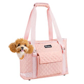 Pawaboo dog purse carrier with side opening lets pets peek out for curious exploration.