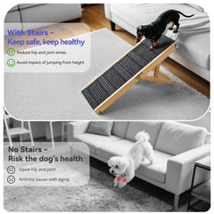 Pawaboo dog ramp with reinforced connections boosts durability for long-term use.