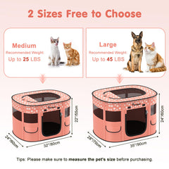 Pawaboo playpen shows 360 degree windows for visibility and calmer pets