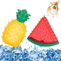 Pawaboo Watermelon Teether frozen for cooling relief during summer play.