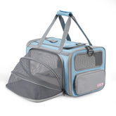 Pawaii airline-approved cat carrier top opening view for easy pet checks during travel