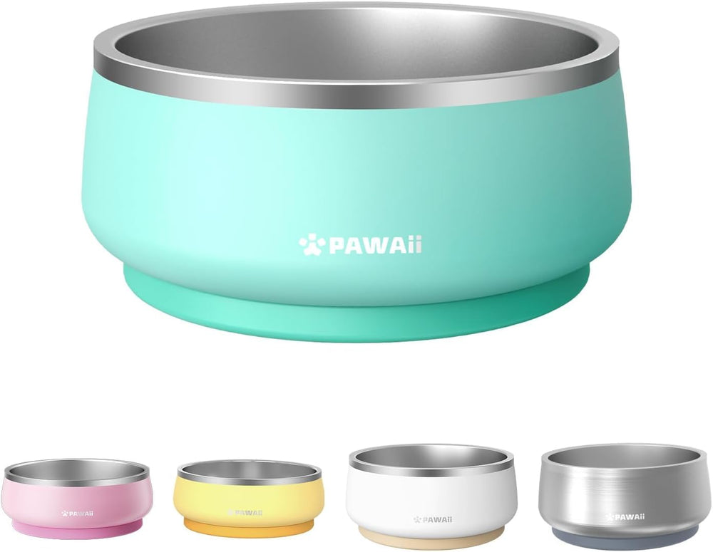 Pawaii dog bowl with non-slip base stays steady during feeds.