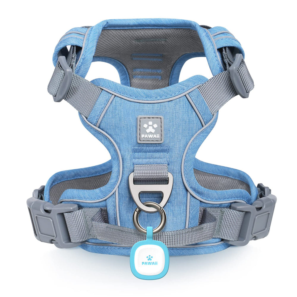 Pawaii No Pull Harness front view with O-ring for easy control on walks