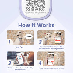 Pawaii QR code on dog ID tag enables instant reunions when scanned
