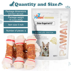 Pawant rawhide bone texture close-up highlights chew resistance.