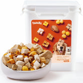 Pawaura freeze-dried treats box displaying sturdy packaging for freshness and easy storage.