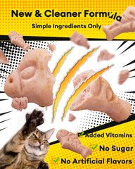 Pawaura hairball-control treats with barley grass for digestive support visuals