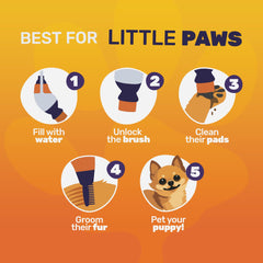 PawBuddy Puppy Paw Cleaner demonstrates an easy cleaning system for fast daily paw care.