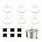 Pawccoli dog water fountain filters pack with six pieces for fresher water.