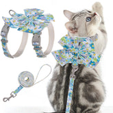 PAWCHIE cat harness bow knot blue for secure daily walks