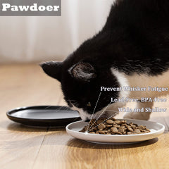 Pawdoer ceramic dish close-up with glaze finish, durable and easy to clean.