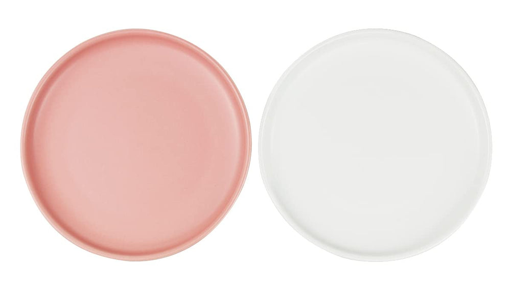 Pawdoer ceramic shallow cat dish 6-inch front view, whisker-friendly for small cats.