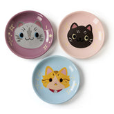 Pawdoer Ceramic Shallow Cat Dish front view for whisker-friendly feeding.