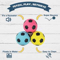 Pawdoer squeaky dog ball-squeaker-float—floats on water for splashy fetch sessions.