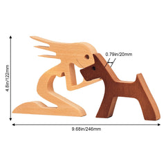 Pawfect House wooden sculpture on a mantel elevates living spaces.