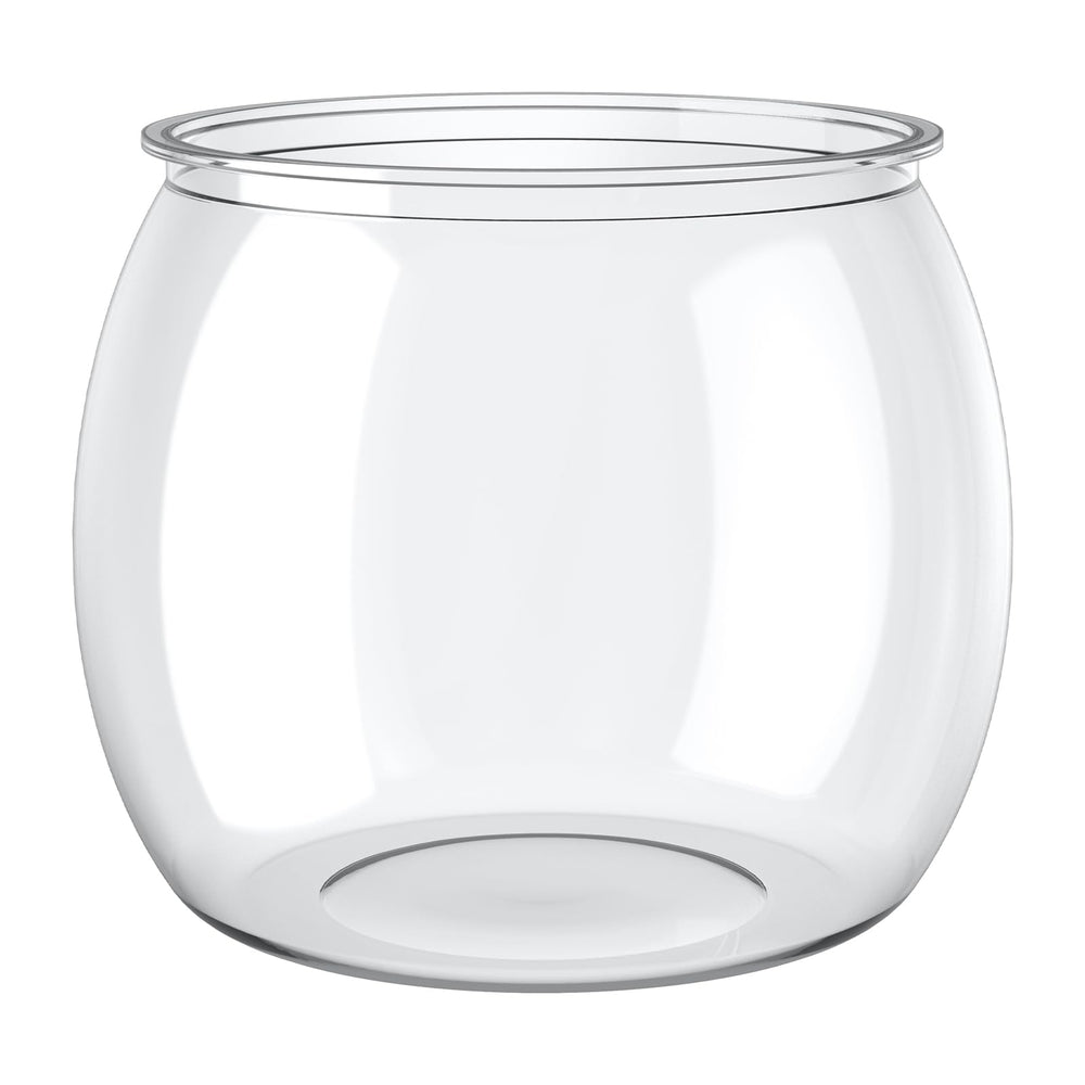 Pawfly 0.5 Gallon Mini Plastic Fish Bowl desk-setup, sturdy and clear for small fish.