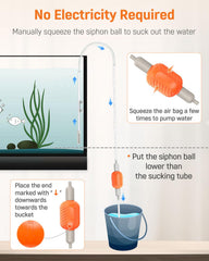 Pawfly 10-gallon siphon water flow demonstrates fast cleaning