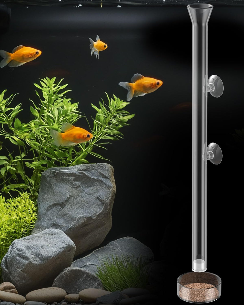 Pawfly 12-inch feeder tube for precise feeding in small tanks.