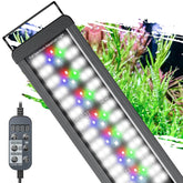 Pawfly 20W aquarium light with extendable bracket over 18–24 inch tanks for secure mounting.
