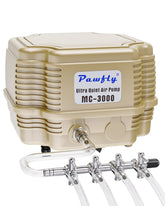 Pawfly 254 GPH air pump front view showing compact design for reliable tank aeration