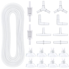 Pawfly 25ft airline tubing shows flexible, kink-resistant frosty tubing for aquarium aeration.
