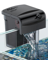 Pawfly 3W Aquarium Filter outlet water wheel in action improves oxygenation.