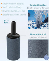 Pawfly mineral-sintered air stone ensures durable performance in freshwater tanks.
