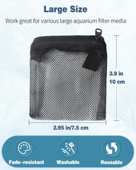 Pawfly aquarium bag filled with carbon demonstrating filtration