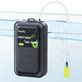 Pawfly aquarium battery air pump front view showing compact portability for tanks