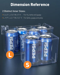 Pawfly breeding box demonstrates three chambers for separate fry and adults