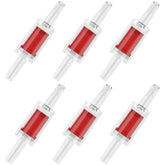 Pawfly aquarium check valves six-pack closeup showing backflow protection for reliable aeration.