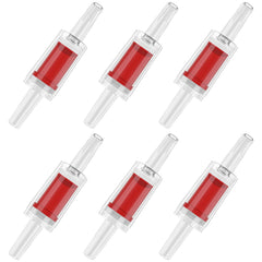 Pawfly aquarium check valves six-pack closeup showing backflow protection for reliable aeration.